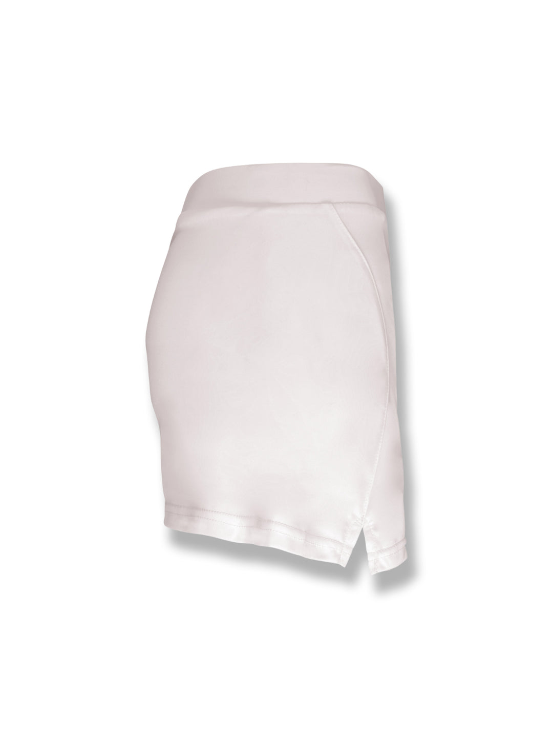 Vue de côté de la jupe multisports blanche pour femme, marque Mucho